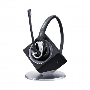 Sennheiser DW Pro 1 Wireless Headset (DW 20 ML) (Dual Connectivity) - Desk Phone + PC, 12 Hour Talk time, 180m Wireless Range