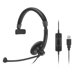 EPOS | Sennheiser SC40 USB Monaural Wideband Office headset, integrated call control, USB connect, Activegard protection, large ear pad, noise cancel