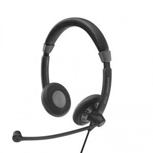 Sennheiser SC70 USB MS Black Double Sidedl corded headset WHF with USB Connect Microsoft Certified
