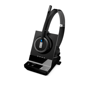 EPOS | Sennheiser Impact SDW 5064 DECT Wireless Office Binaural headset w/ base station, for PC & Mobile, with BTD 800 dongle