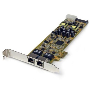 STARTECH ST2000PEXPSE Gigabit Ethernet Card for PC - 10/100/1000Base-T - Plug-in Card - PCI Express - Realtek RTL8111E - 2 Port(s) - 2 - Twisted Pair