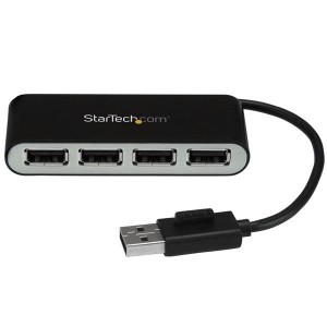 StarTech ST4200MINI2 USB Hub - USB - External - Black, Silver - TAA Compliant - 4 Total USB Port(s) - 4 USB 2.0 Port(s) - PC, Mac, Linux