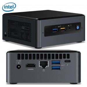 Intel NUC mini PC i3-8109U 3.6GHz 2xDDR4 SODIMM 2.5' HDD M.2 PCIe SSD HDMI USB-C (DP1.2) 3xDisplays GbE LAN WiFi BT 6xUSB DS POS