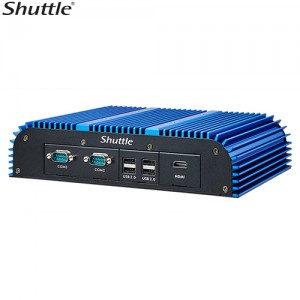 Shuttle BPCWL02   Embedded Box PC Barebone - Whiskey Lake Intel i3-8145UE, Fan-Less Robust Aluminum Chassis, 2x LAN, 3x RS-232 (RS422/485), 90W adapter