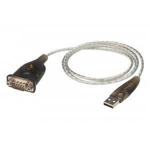 Aten USB to RS232 converter with 1m cable，  921.6 Kbps Transfer Rate, Compatible with Windows, Mac, Linux