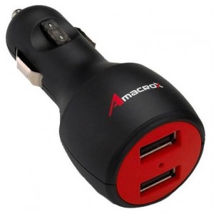 Amacrox 2.1A Dual USB Car Charger Phone Power Adaptor