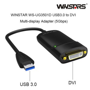 WINSTAR WS-UG3501D USB3.0 to DVI Multi-display Adapter (5Gbps)