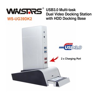 Winstars USB 3.0 Universal Docking Station with HDD Enclosure Base (WS-UG39DK2D)