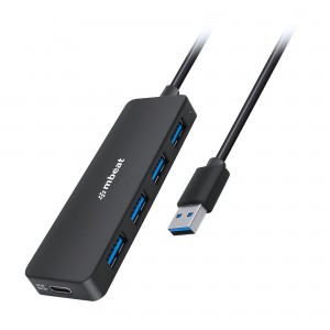 MBEAT MB-U3H-5K 4-Port USB 3.0 Hub with USB-C DC Port Compact and Portable Design Expandable Connectivity Data Transfer Speed: 5Gbps Weight: 32g