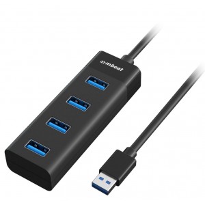 MBEAT MB-U3H-4K 4-Port USB 3.0 Hub - Black USB 3.0 transfer speeds up to 5Gbps. Plug-and-play Compact and lightweight Weight: 37g