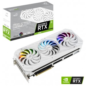 ASUS nVidia GeForce ROG-STRIX-RTX3090-O24G-GAMING White Colour OC Ampere SM, 2nd Gen RT Cores, 3rd Gen Tensor Cores, Military Grade Capacitors