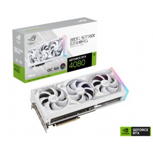 ASUS nVidia GeForce ROG-STRIX-RTX4080-O16G-WHITE RTX 4080 16GB GDDR6X White OC Edition