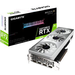 Gigabyte nVidia GeForce RTX 3070 Ti VISION OC 8GB Video Card, GDDR6, 1815 MHz Core Clock, PCI-E 4.0, 2x DisplayPort 1.4a, 2x HDMI 2.1