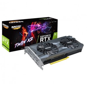 INNO3D nVidia GeForce RTX 3060 Ti GPU Twin X2 LHR 8GB GDDR6,1665 Clock,RAM 14Gbps,3xDP+HDMI