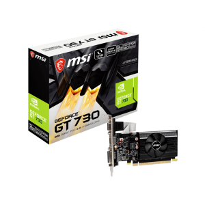 MSI nVidia Geforce N730K 2GD3 Low Profile Video Card, PCI-E 2.0, 902 MHz, DDR3, 1x DVI-D, 1x VGA, 1x HDMI 1.4a