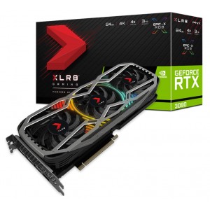 PNY GeForce RTX 3090 RGB 24GB XLR8 Gaming REVEL EPIC-X Triple Fan 10496 Cuda 19.5Gbps 1395/1695MHz 8K@60Hz 3xDP 1xHDMI 4xDisplays Video Card