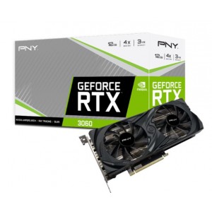 PNY GeForce RTX 3060 12GB UPRISING Dual Fan 3584 Cuda 1320/1777MHz - (VCG306012DFMPB)