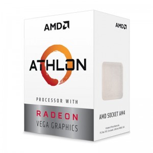 AMD Athlon 3000G 2-Core AM4 3.50 GHz CPU Processor with Radeon Vega 3 Graphics Silent Fan