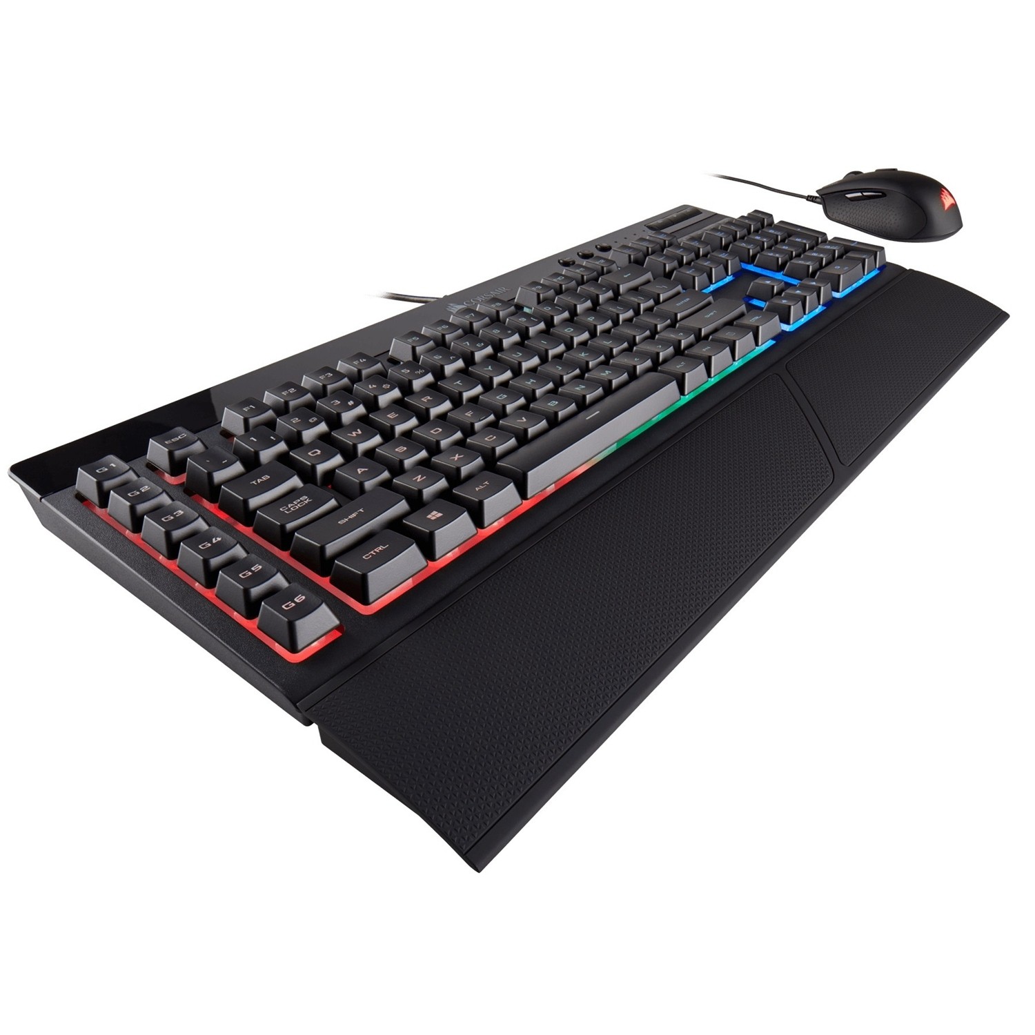 Corsair K55+Harpoon RGB LED Backlit Wired USB Gaming Keyboard and Mouse