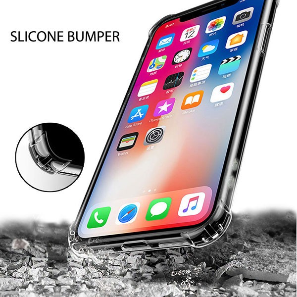 IPHONE X SHOCKPROOF SLIM SOFT BUMPER HARD BACK CASE COVER CLEAR PC MEAL